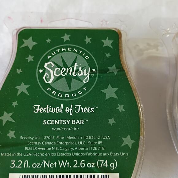 Scentsy Bar FESTIVAL OF TREES 3.2 oz Authentic(Set of 2) scented wax - Picture 2 of 5